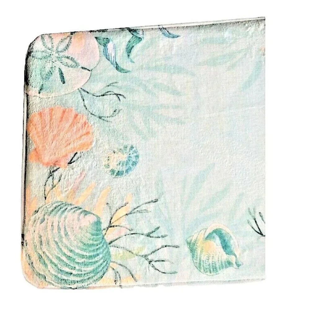 Shells Starfish Memory Foam Bathmat 18x30 Beach Summer Tropical Non-Skid